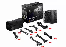 Fuente De Poder Modular, Msi Mpg A1000g 80 Plus Gold Pcie5, 1000w, ,20+4 Pin Atx